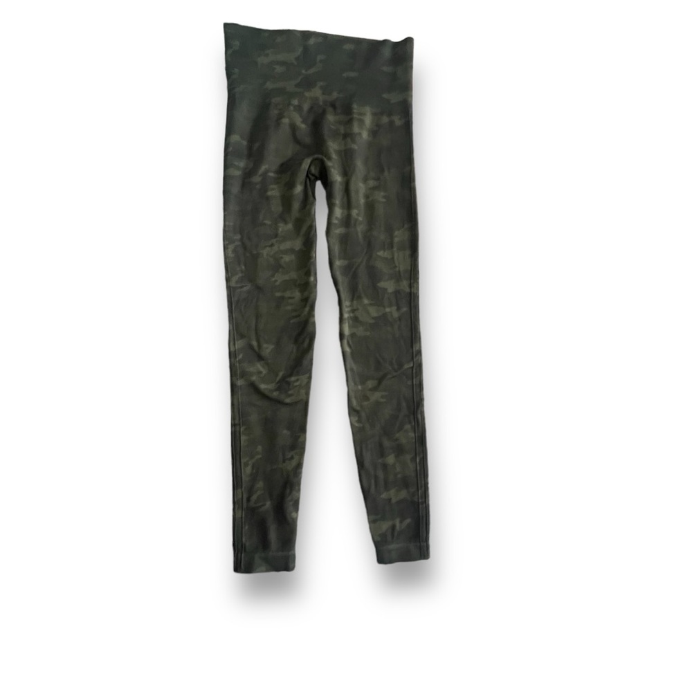 Spanx Army Green/Black Camo Shapewear Leggings Women's Size Small